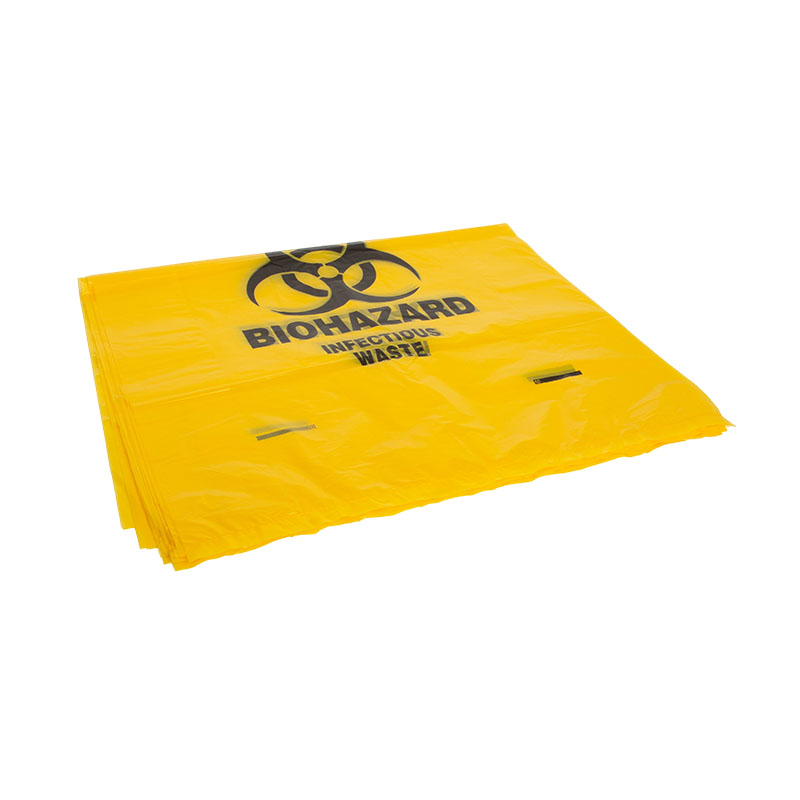 Wholesale Thickened Disposable Yellow Medical Garbage Bag Hospital Clinic Portable Flat Waste Pe Packing Bag