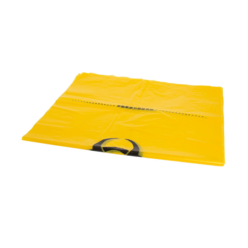 Wholesale Thickened Disposable Yellow Medical Garbage Bag Hospital Clinic Portable Flat Waste Pe Packing Bag